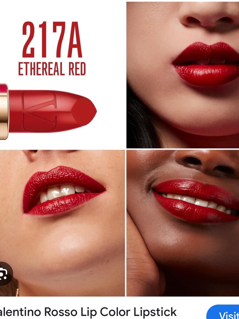 Valentino 217A Ethereal Red satin ROSSO VALENTINO REFILLABLE LIPSTICK